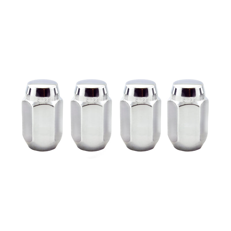 McGard Hex Lug Nut (Cone Seat) M12X1.5 / 13/16 Hex / 1.5in. Length (4-Pack) - Chrome - RPL Performance