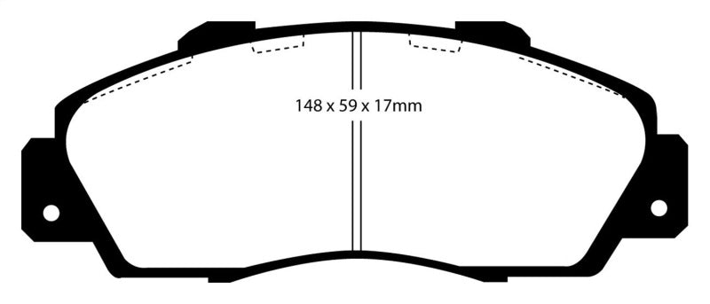 EBC 97 Acura CL 3.0 Yellowstuff Front Brake Pads - RPL Performance