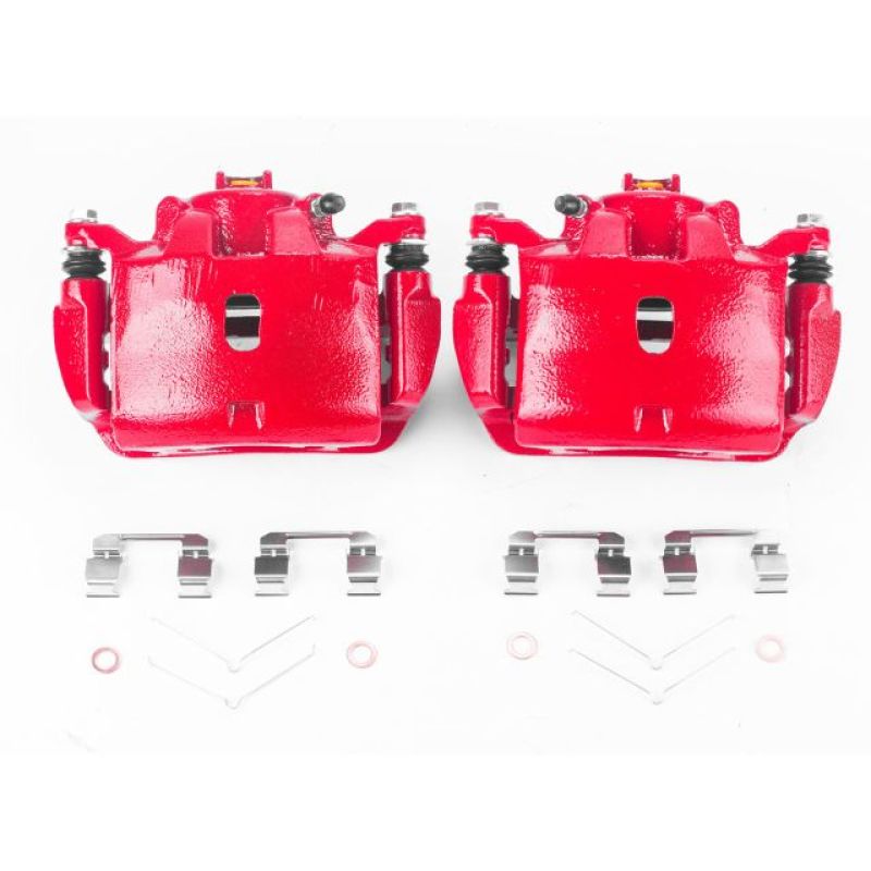 Power Stop 13-15 Acura ILX Front Red Calipers w/Brackets - Pair - RPL Performance