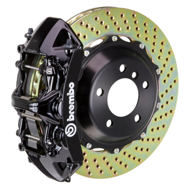 Brembo 17-21 Civic Type-R Front GT BBK 6 Piston Cast 380x32 2pc Rotor Drilled-Black