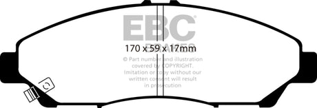 EBC 2016+ Honda Pilot 3.5L Ultimax2 Front Brake Pads