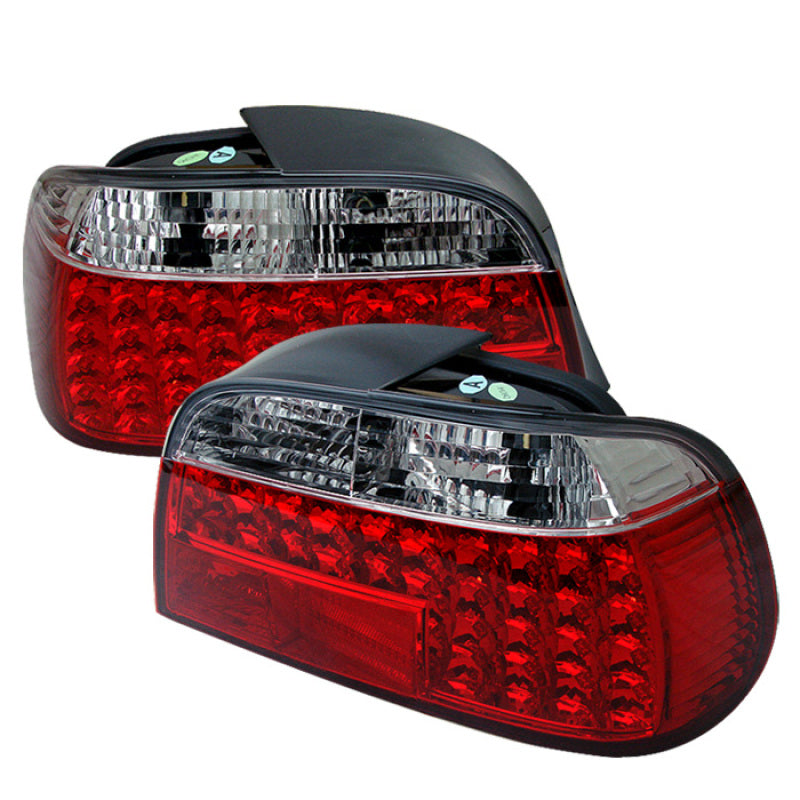 Spyder BMW E38 7-Series 95-01 LED Tail Lights Red Clear ALT-YD-BE3895-LED-RC - RPL Performance