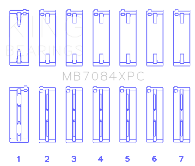 King Toyota 2JZGE/2JZGTE 24V 3.0L (Size .026) pMaxKote Performance Main Bearing Set - RPL Performance