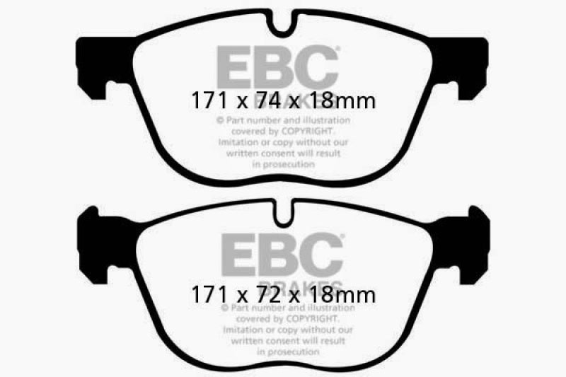 EBC 07-10 BMW X5 3.0 Greenstuff Front Brake Pads - RPL Performance