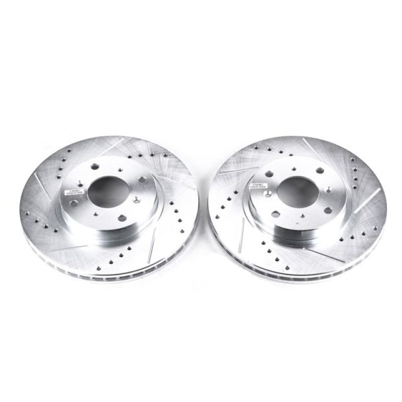 Power Stop 93-96 Honda Prelude Front Evolution Drilled & Slotted Rotors - Pair - RPL Performance