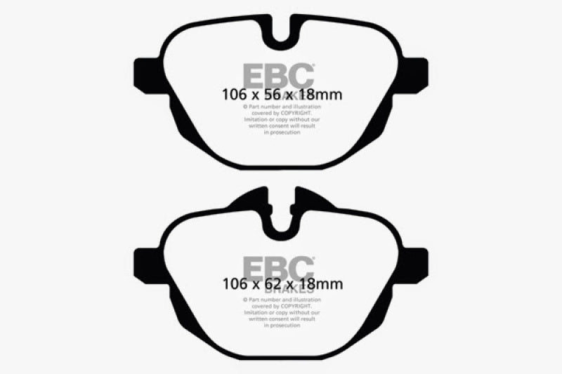 EBC 14+ BMW i8 1.5 Turbo/Electric Yellowstuff Rear Brake Pads - RPL Performance