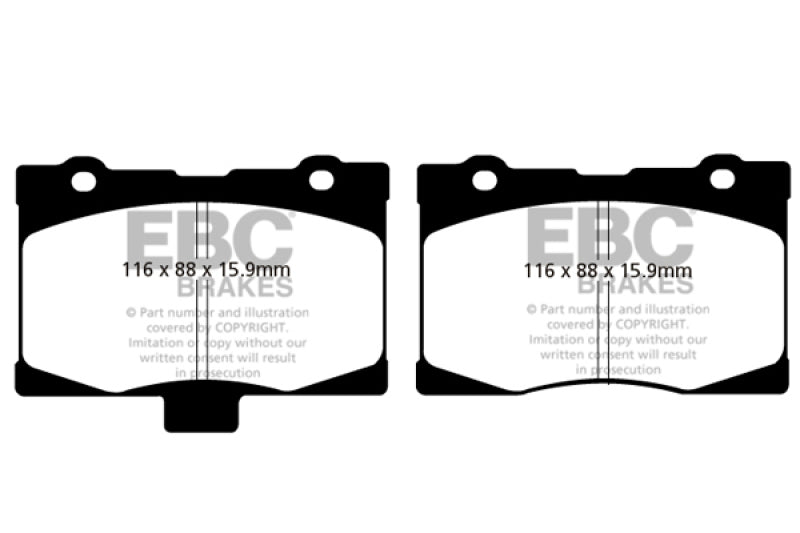 EBC 05-08 Acura RL 3.5 Yellowstuff Front Brake Pads - RPL Performance