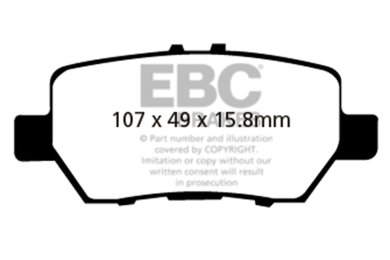 EBC 05-08 Acura RL 3.5 Redstuff Rear Brake Pads - RPL Performance