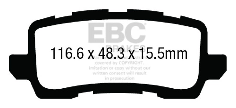 EBC 13+ Acura RLX 3.5 Yellowstuff Rear Brake Pads - RPL Performance