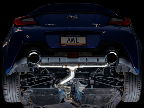 AWE Subaru BRZ/ Toyota GR86/ Toyota 86 Track Edition Cat-Back Exhaust- Chrome Silver Tips - RPL Performance