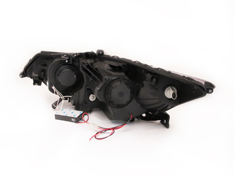 ANZO 2009-2012 Acura Tsx Projector Headlights w/ Halo Black (CCFL) (HID Compatible) - RPL Performance