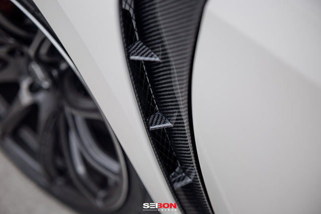 Seibon 17-18 Honda Civic Type-R Carbon Fiber Fender Ducts (Pair) - RPL Performance