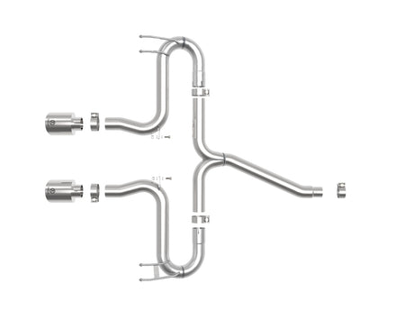 aFe Takeda 2-1/2in 304 SS Axle-Back Exhaust w/Polished Tips 17-20 Honda Civic Sport L4-1.5L (t) - RPL Performance