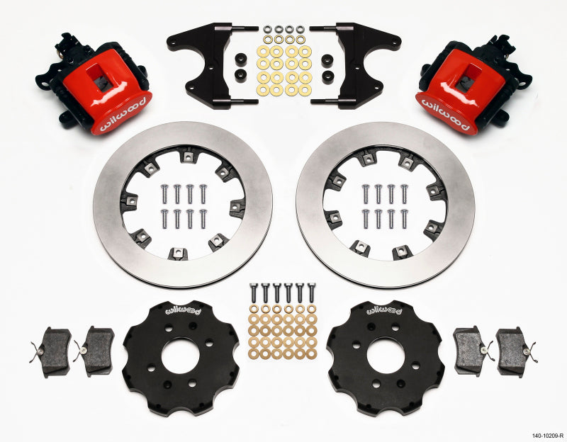 Wilwood Combination Parking Brake Rear Kit 12.19in Red Civic / Integra Drum 2.46 Hub Offset - RPL Performance