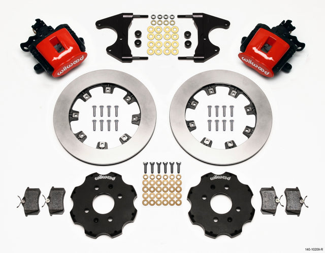 Wilwood Combination Parking Brake Rear Kit 12.19in Red Civic / Integra Drum 2.46 Hub Offset - RPL Performance