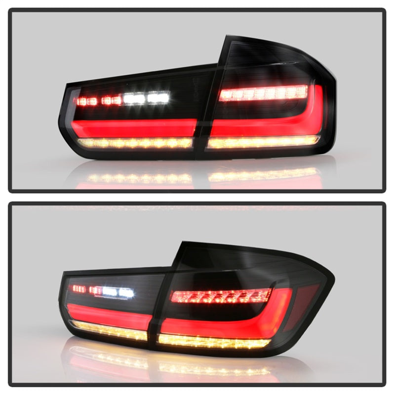 Spyder BMW 3 Series F30 2012-2018 Full LED Tail Lights (ALT-YD-BMWF3012-SEQ-BK) - Black - RPL Performance