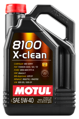 Motul 5L Synthetic Engine Oil 8100 5W40 X-CLEAN C3 -505 01-502 00-505 00-LL04