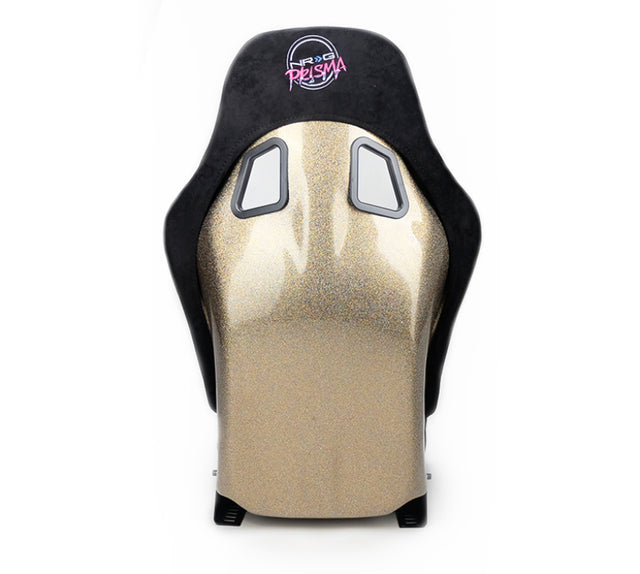 NRG FRP Bucket Seat ULTRA Edition - Medium (Black Alcantara/Gold Glitter Back)