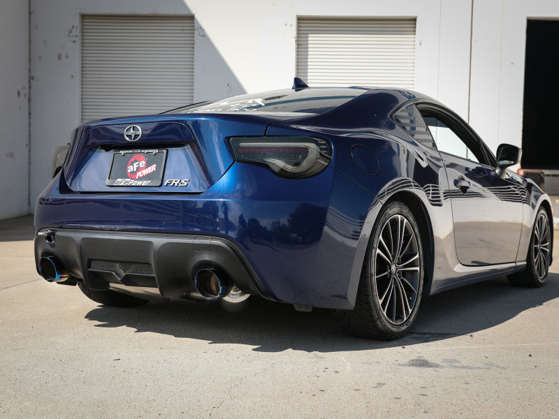 aFe Takeda Exhaust Axle-Back 13-15 Scion FRS / Subaru BRZ 304SS Blue Flame Dual Tips Exhaust - RPL Performance