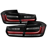 Spyder BMW 3 Series F30 2012-2018 Full LED Tail Lights (ALT-YD-BMWF3012-SEQ-BK) - Black - RPL Performance