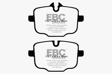 EBC 2021+ BMW M3/M4 3.0TT (G80/G82/G83) Yellowstuff Rear Brake Pads - RPL Performance