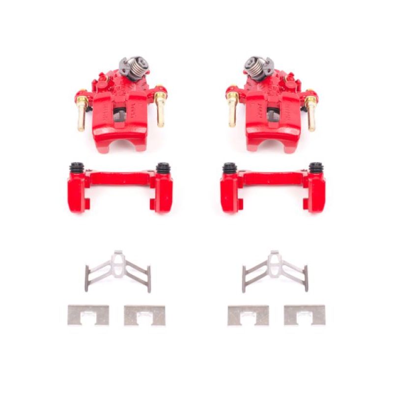 Power Stop 92-01 Honda Prelude Rear Red Calipers w/Brackets - Pair - RPL Performance