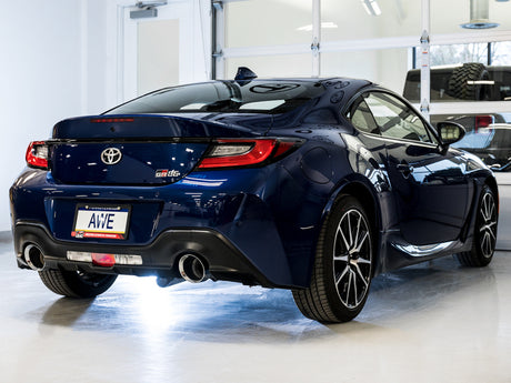 AWE Subaru BRZ/ Toyota GR86/ Toyota 86 Track Edition Cat-Back Exhaust- Chrome Silver Tips - RPL Performance