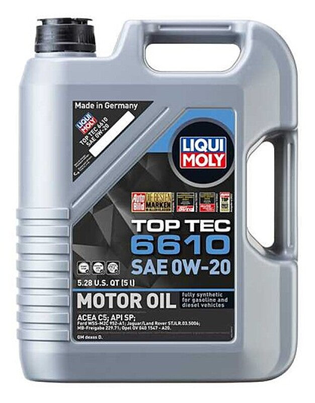 LIQUI MOLY 5L Top Tec 6610 Motor Oil SAE 0W20 - RPL Performance