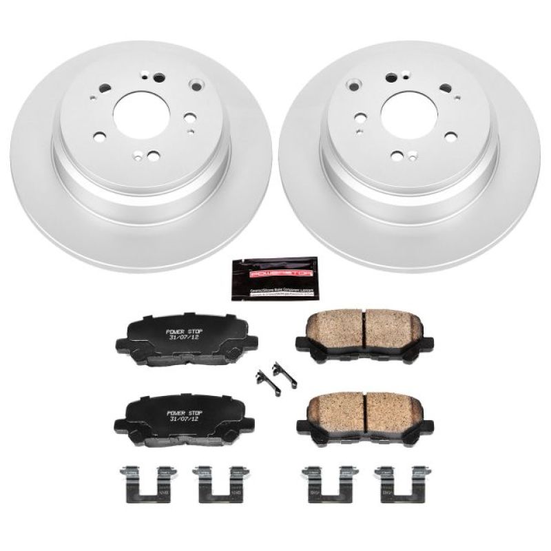 Power Stop 07-13 Acura MDX Rear Z17 Evolution Geomet Coated Brake Kit - RPL Performance