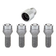 McGard Wheel Lock Bolt Set - 4pk. (Cone Seat) M14X1.25 / 17mm Hex / 27.3mm Shank Length - Chrome - RPL Performance