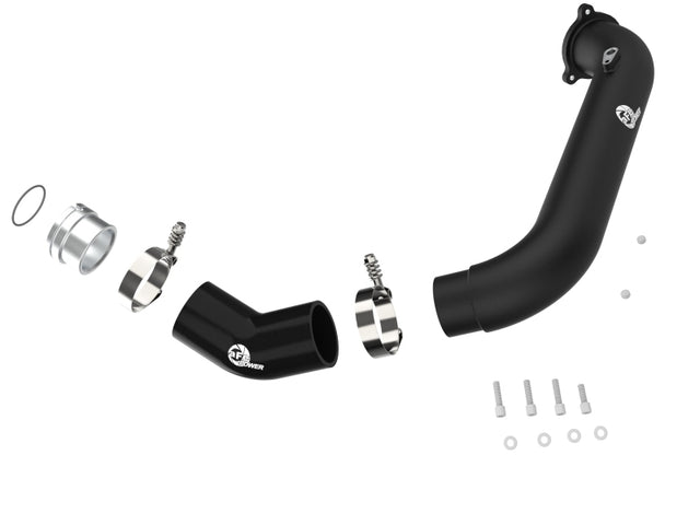 aFe BladeRunner Black 2-3/4in Aluminum Charge Pipe 2021 Toyota Supra GR (A90) I4-2.0L (t) B48 - RPL Performance