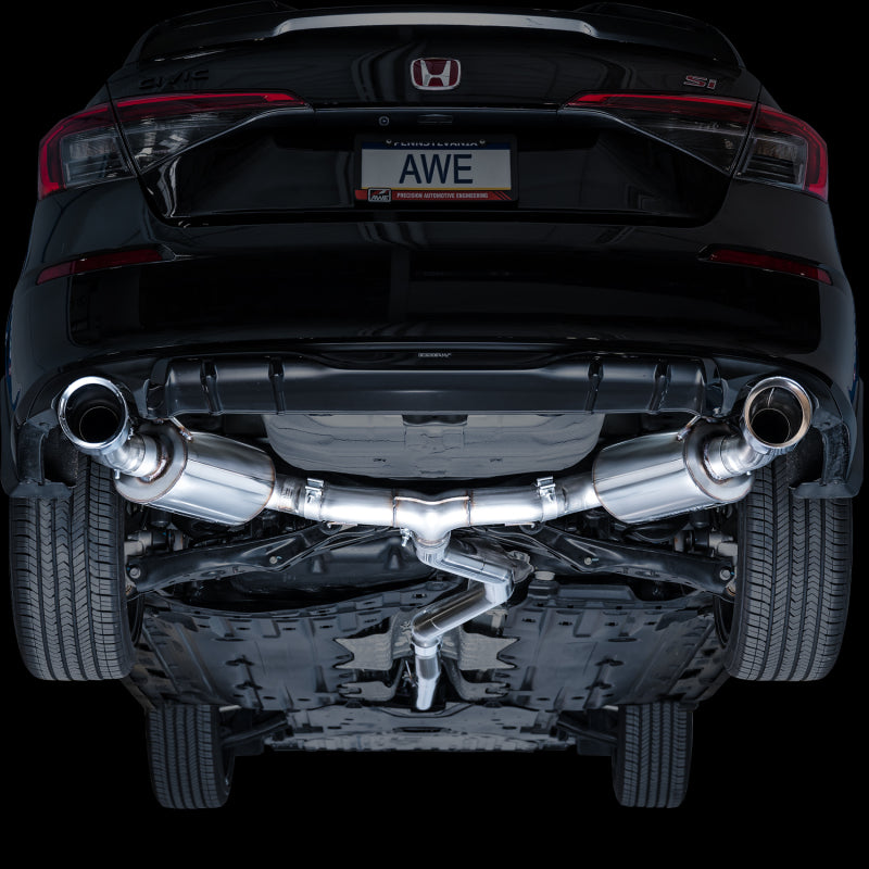 AWE Tuning 22+ Honda Civic Si/Acura Integra Touring Edition Catback Exhaust - Dual Chrome Silver Tip - RPL Performance