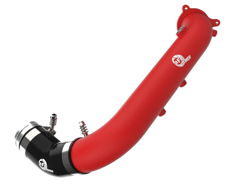 aFe BladeRunner Red 2-3/4in Aluminum Charge Pipe 2021 Toyota Supra GR (A90) I4-2.0L (t) B48 - RPL Performance