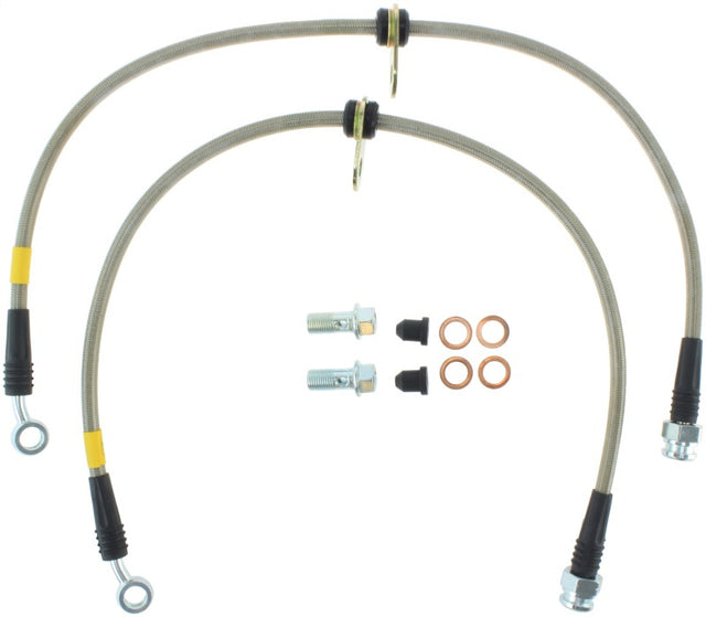 StopTech 02-05 Honda Civic Stainless Steel Front Brake Line Kit - RPL Performance