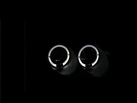 ANZO 2002-2004 Honda Civic Projector Headlights w/ Halo Black - RPL Performance