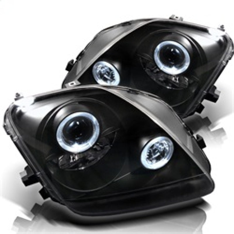 Spyder Honda Prelude 97-01 Projector Headlights LED Halo Black High H1 Low H1 PRO-YD-HP97-HL-BK - RPL Performance