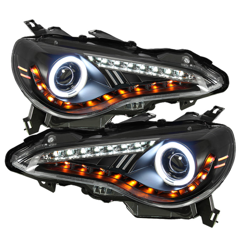 Spyder Scion FRS 12-14 Projector Headlights CCFL Halo DRL LED Black PRO-YD-SFRS12-CCFL-BK - RPL Performance