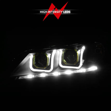ANZO 2013-2015 Honda Accord Projector Headlights w/ U-Bar Black - RPL Performance
