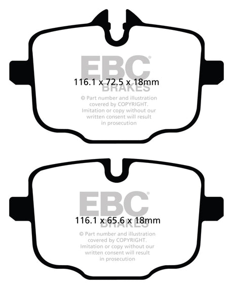 EBC 2021+ BMW M3/M4 3.0TT (G80/G82/G83 w/Cast Iron Rotors) Redstuff Rear Brake Pads - RPL Performance