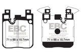 EBC 14+ BMW M3 3.0 Twin Turbo (F80) Redstuff Rear Brake Pads - RPL Performance