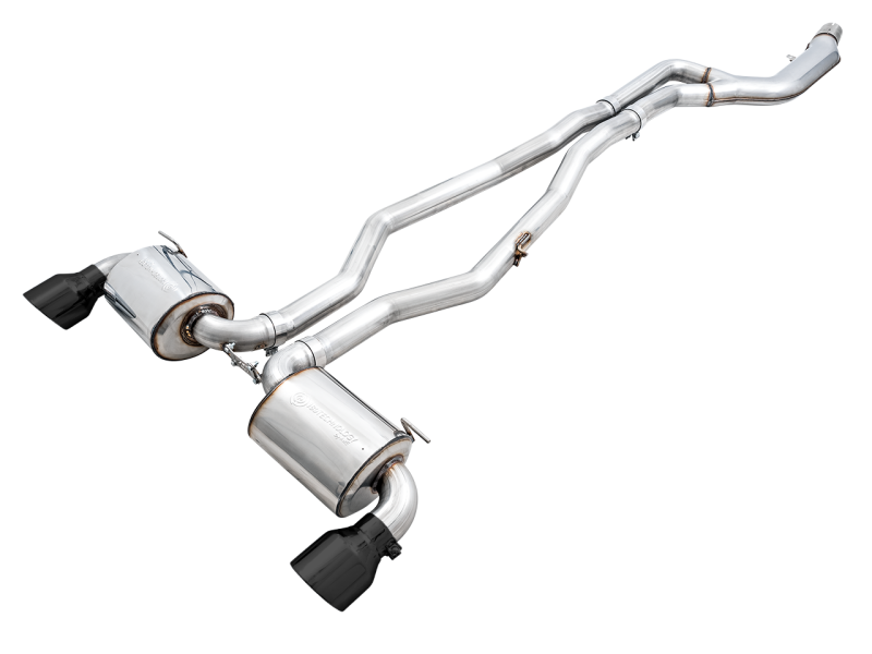 AWE 2020 Toyota Supra A90 Non-Resonated Touring Edition Exhaust - 5in Diamond Black Tips - RPL Performance