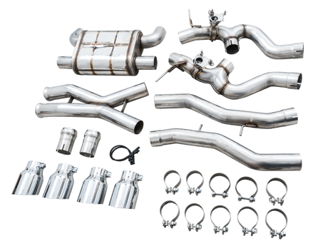 AWE SwitchPath Catback Exhaust for BMW G8X M3/M4 - Chrome Silver Tips - RPL Performance