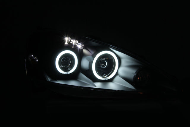 ANZO 2005-2006 Acura Rsx Projector Headlights w/ Halo Black - RPL Performance