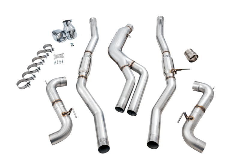 AWE Tuning 2020 Toyota Supra A90 Track Edition Exhaust - 5in Chrome Silver Tips