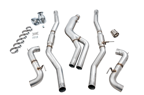 AWE Tuning 2020 Toyota Supra A90 Track Edition Exhaust - 5in Chrome Silver Tips - RPL Performance