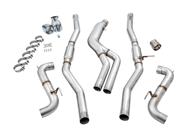 AWE Tuning 2020 Toyota Supra A90 Track Edition Exhaust - 5in Chrome Silver Tips - RPL Performance