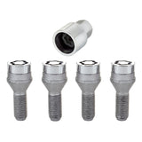 McGard Wheel Lock Bolt Set - 4pk. (Cone Seat) M12X1.5 / 17mm Hex / 25.5mm Shank Length - Chrome - RPL Performance