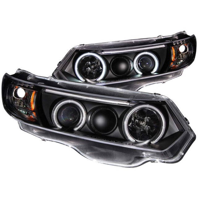ANZO 2006-2011 Honda Civic Projector Headlights w/ Halo Black (CCFL) - RPL Performance