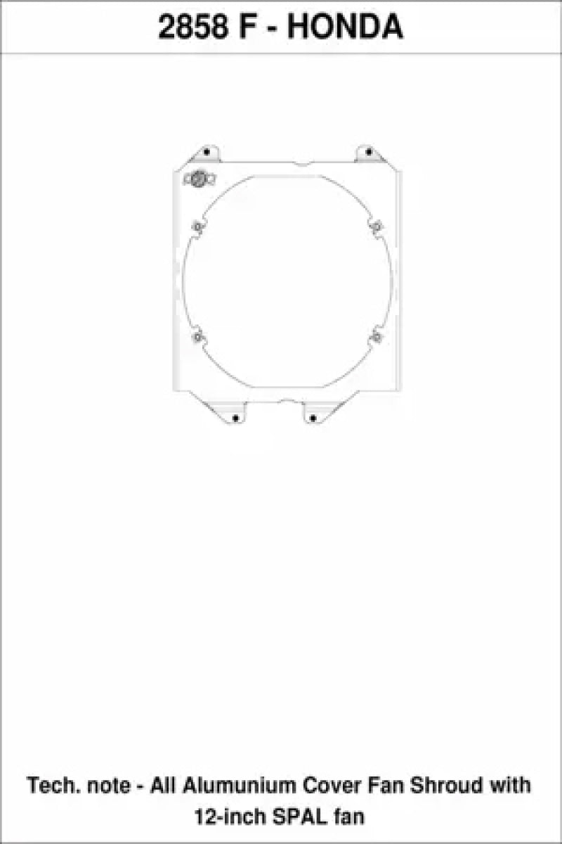 CSF 92-00 Honda Civic All-Aluminum Fan Shroud w/12in SPAL Fan - RPL Performance