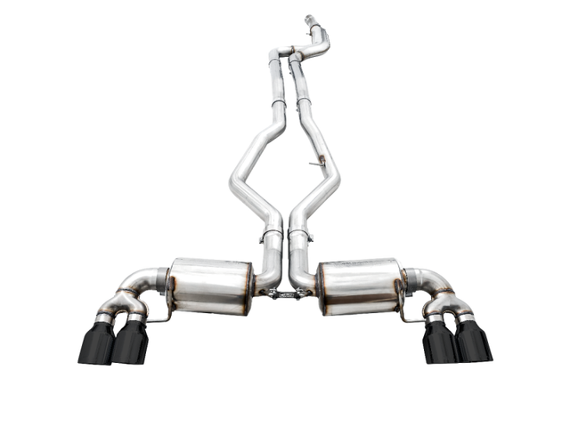 AWE Tuning 2019+ BMW M340i (G20) Non-Resonated Touring Edition Exhaust - Quad Diamond Black Tips - RPL Performance